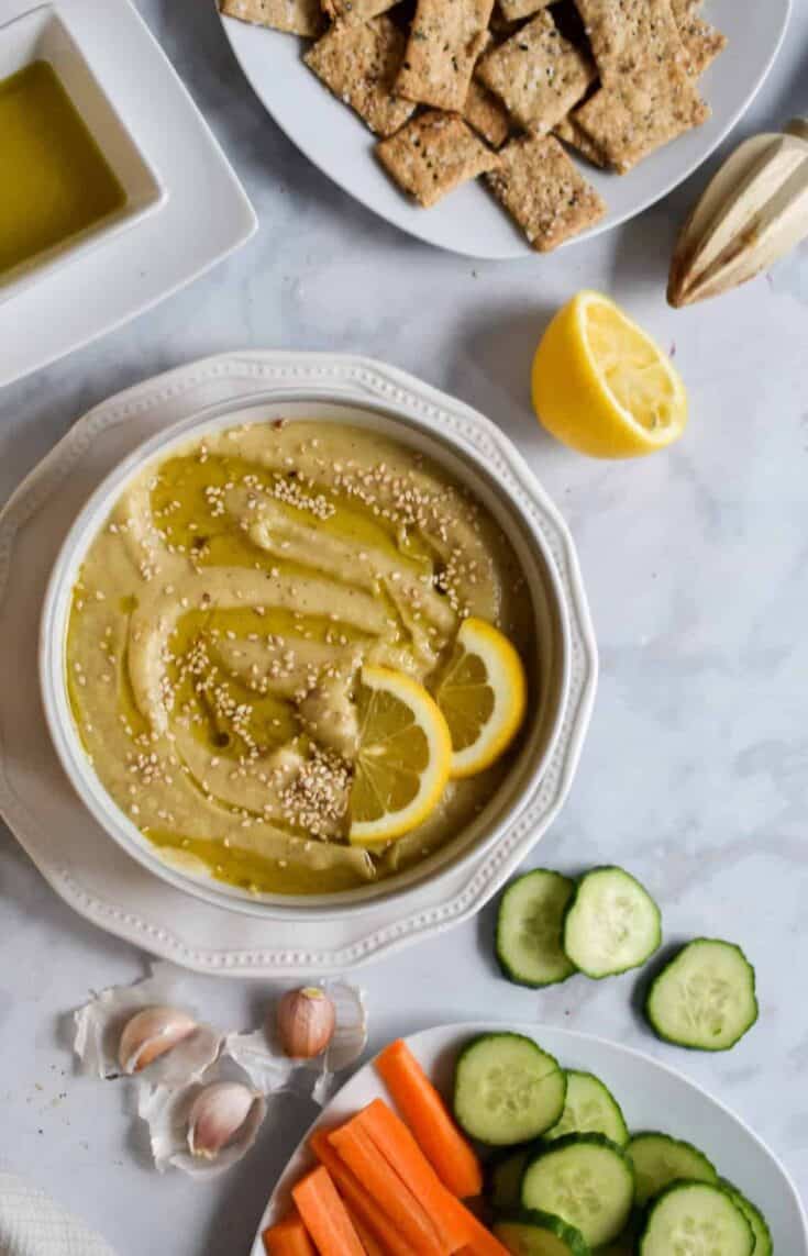 Eggplant Dip and Sourdough Crackers