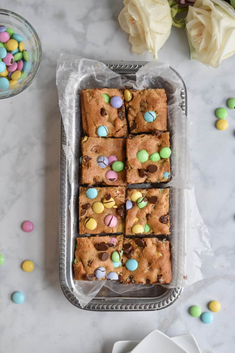 Brown Butter Blondies ready to be served