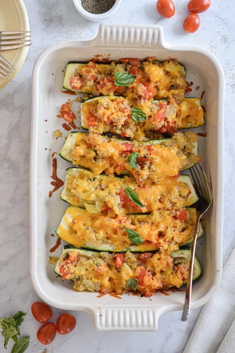 Quinoa Stuffed Zucchini