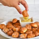 Dip the 3 ingredient pretzel bites in your favorite mustard