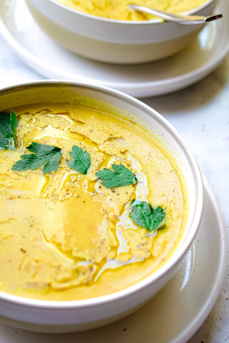 A close up of the Instant Pot Split Pea Soup