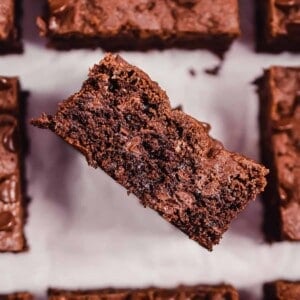 The center brownie is on it's side around.