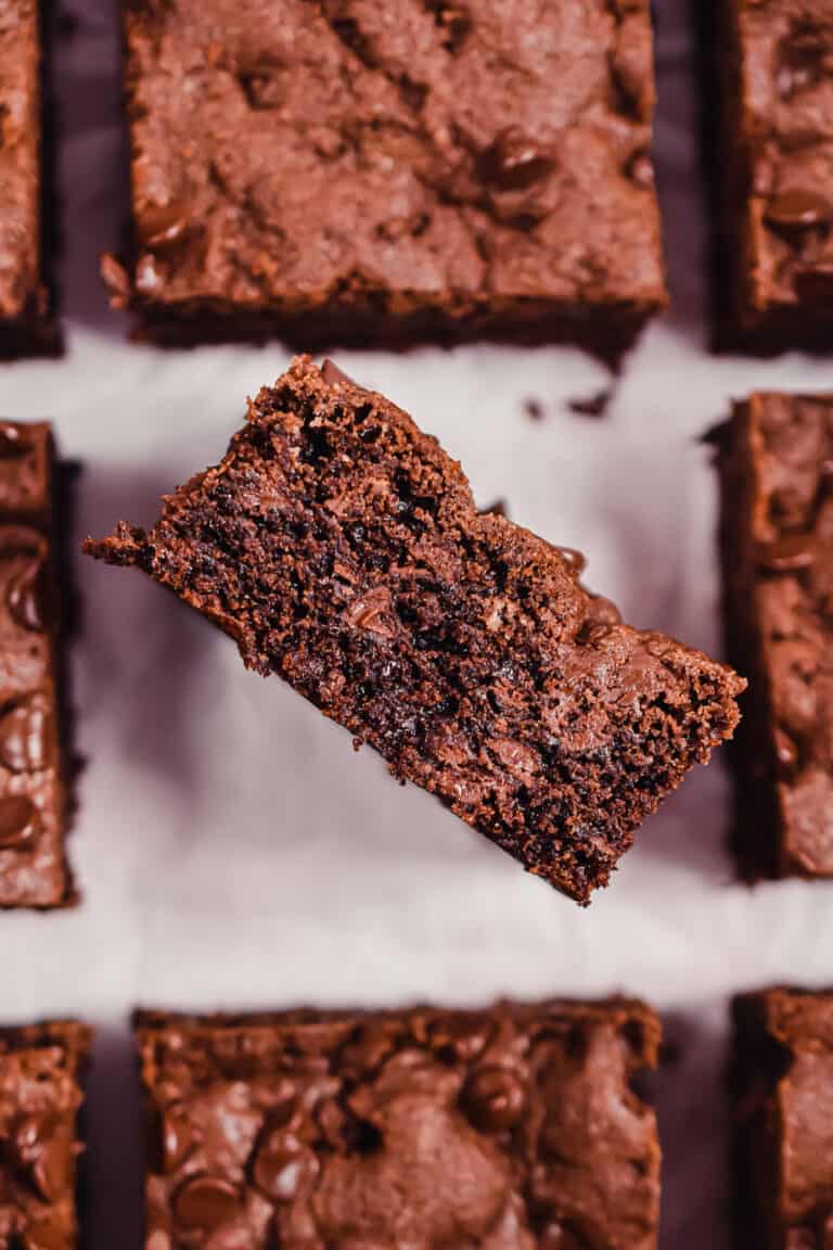 The center brownie is on it's side around.