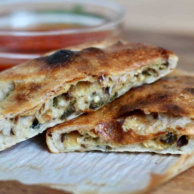 Image for Crispy Eggplant Calzone – Eggplant Parmesan Calzone