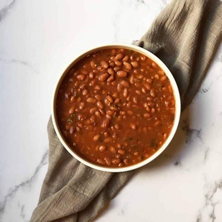 Image for Easy Crockpot Borracho Beans {with beer and bacon}
