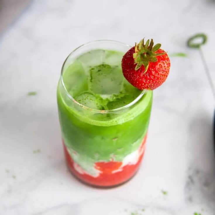 Image for How To Make Strawberry Matcha Latte