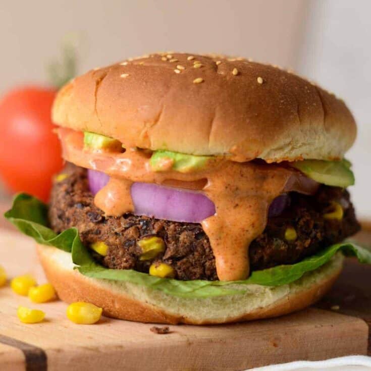 Image for Southwest Black Bean Burger with Burger Sauce