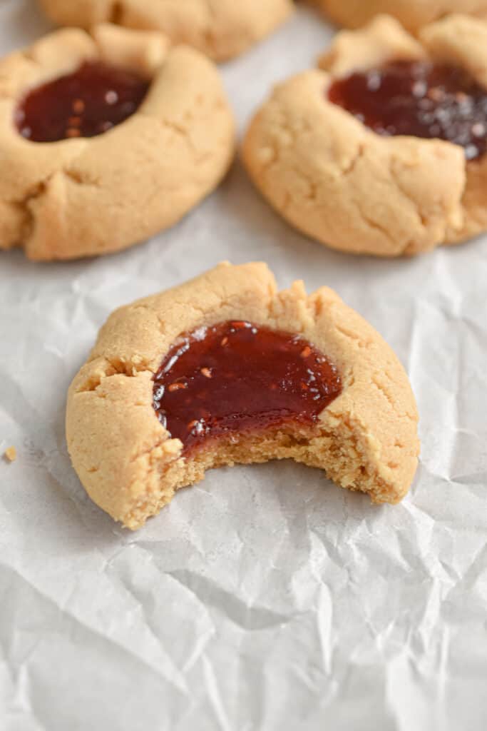 Peanut Butter and Jam Thumbprint Cookies Lynn's Way of Life