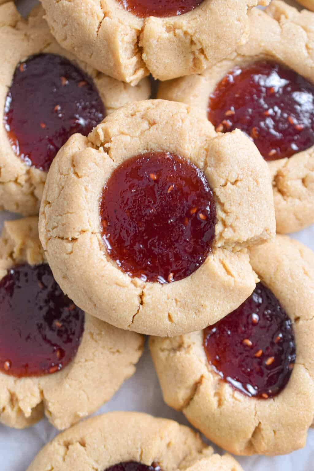 Peanut Butter and Jam Thumbprint Cookies Lynn's Way of Life