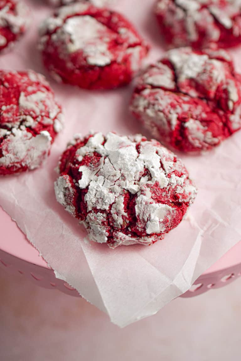Cake Mix Crinkle Cookies Recipe (Red Velvet Crinkle Cookies!)